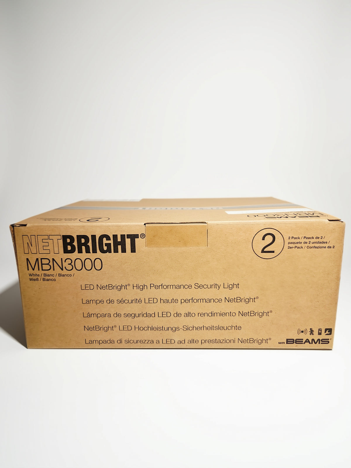 Mr. Beams Batterie-LED-Außenstrahler "MBN3000 NetBright" Weiß vernetzbar mit Bewegungsmelder