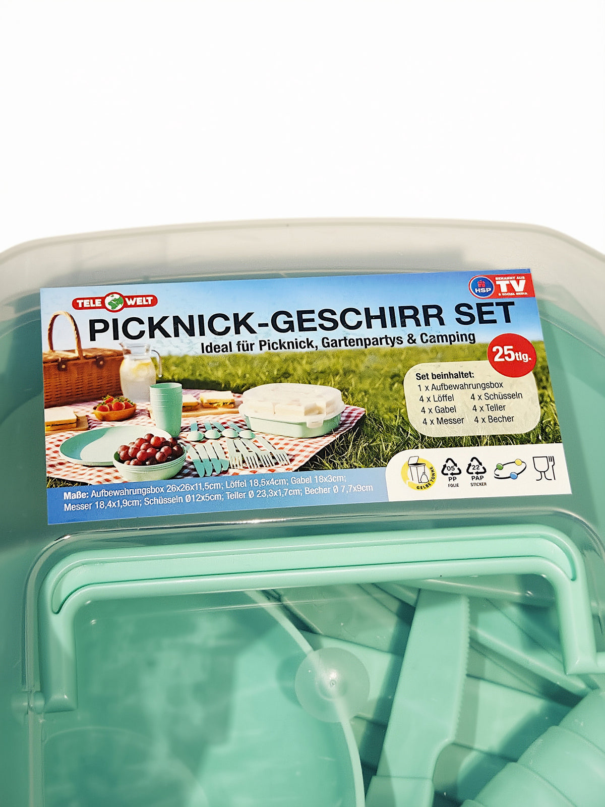 25-teiliges Picknick-Geschirr-Set