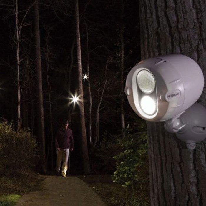 Mr. Beams Batterie-LED-Außenstrahler "MBN342 NetBright" Weiß vernetzbar mit Bewegungsmelder 2er Pack