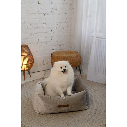 Hundebett SAPPHIRE aus hochwertigem Samt in 2 verschiedenen Größen und Farben