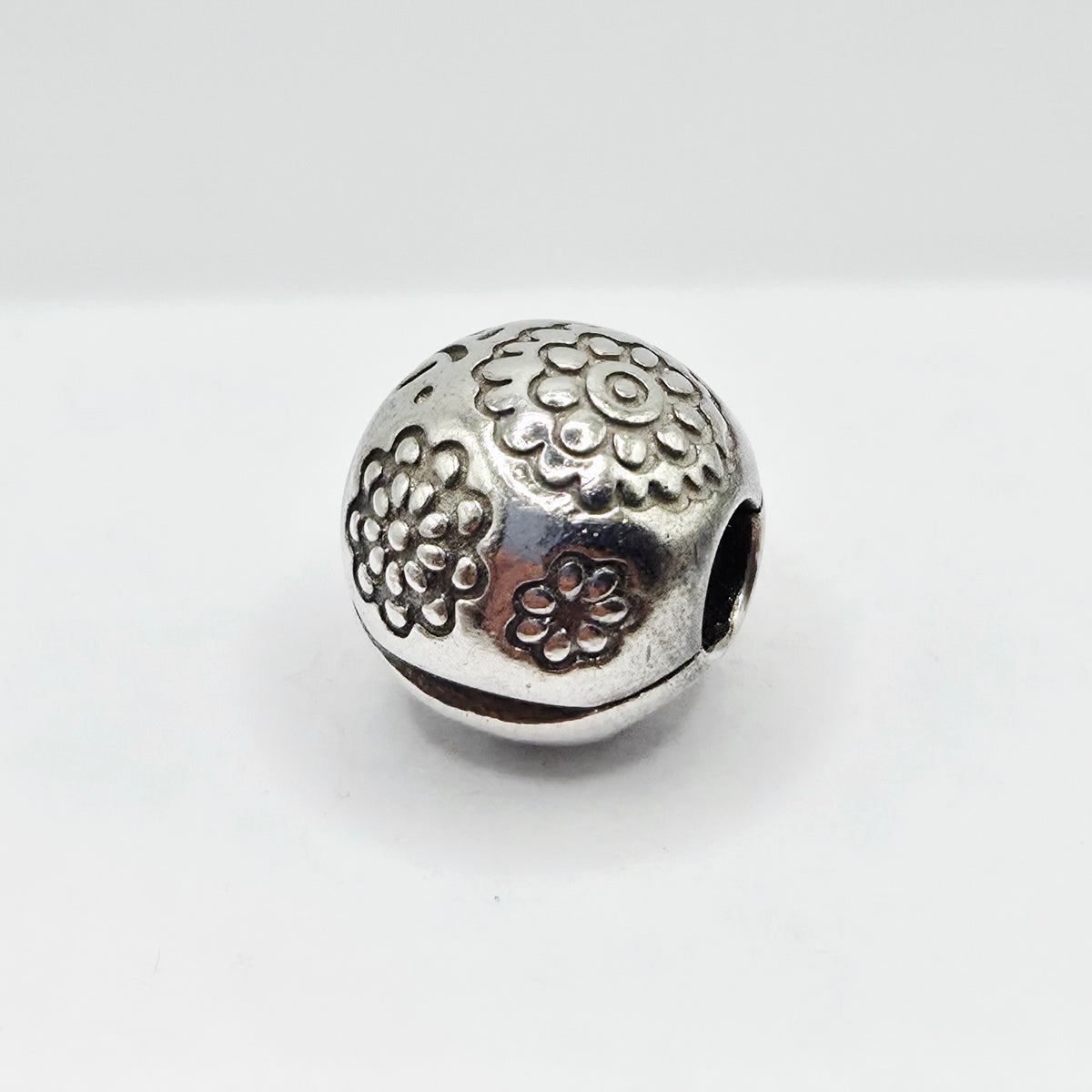 Original Pandora Clip Rhodium Mitternachtsblume 791009BR