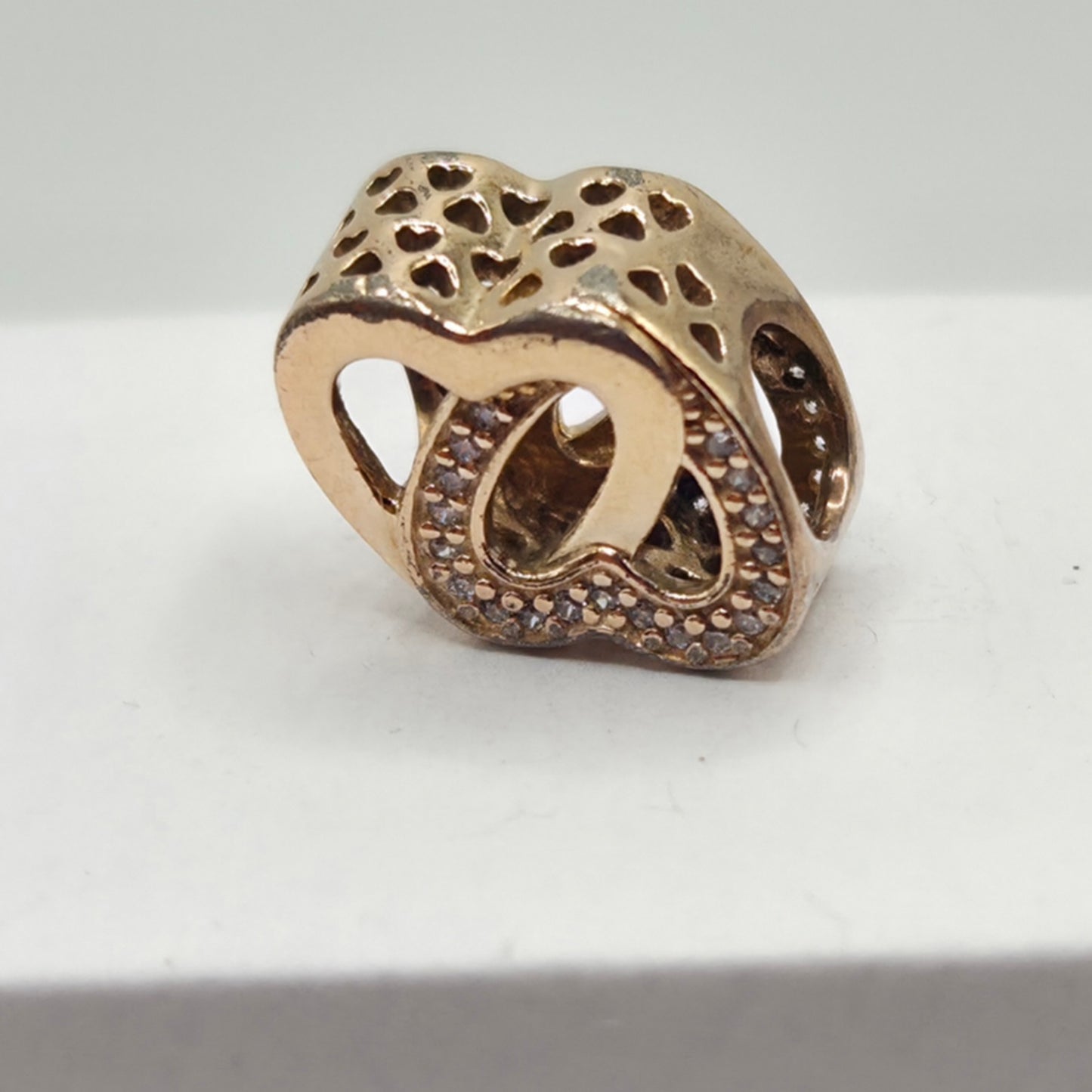 Original Pandora Rosegold verschlungene Herzen 781880CZ