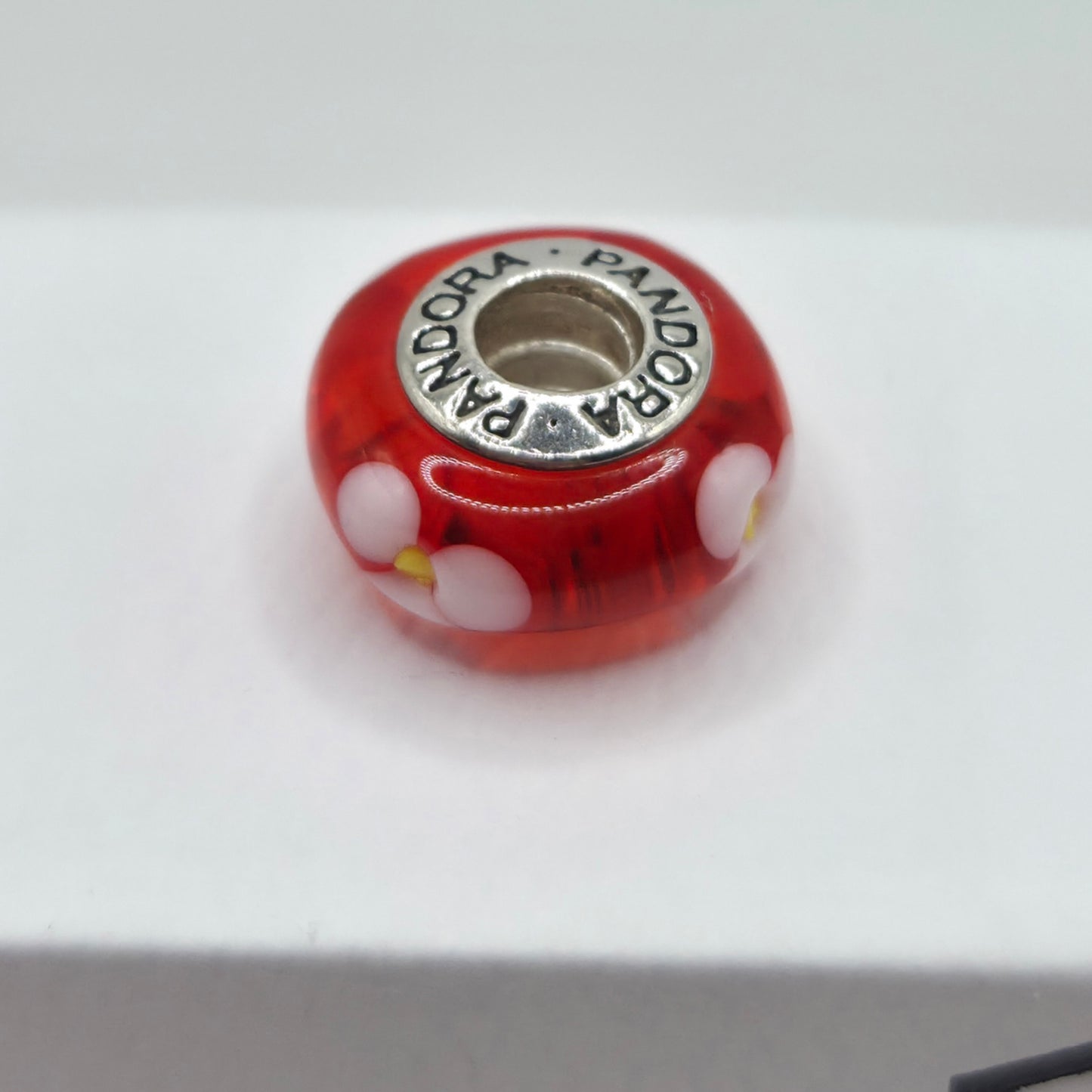 Original Pandora Murano Glas Blume Rot 790622