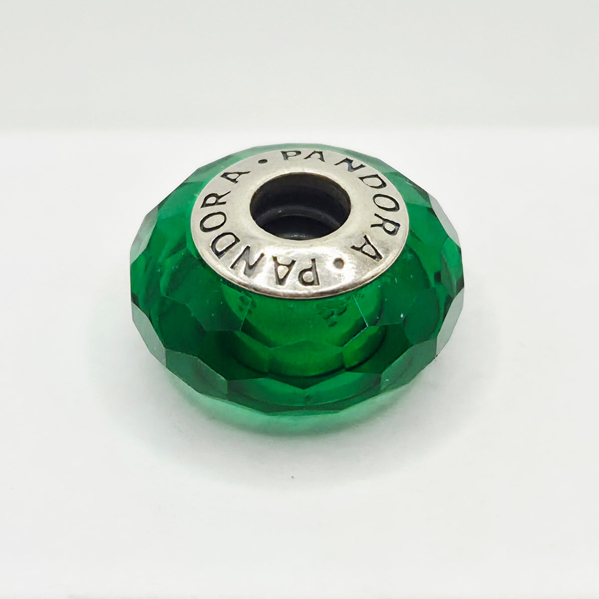 Original Pandora Murano Glas Facetten Grün 791619