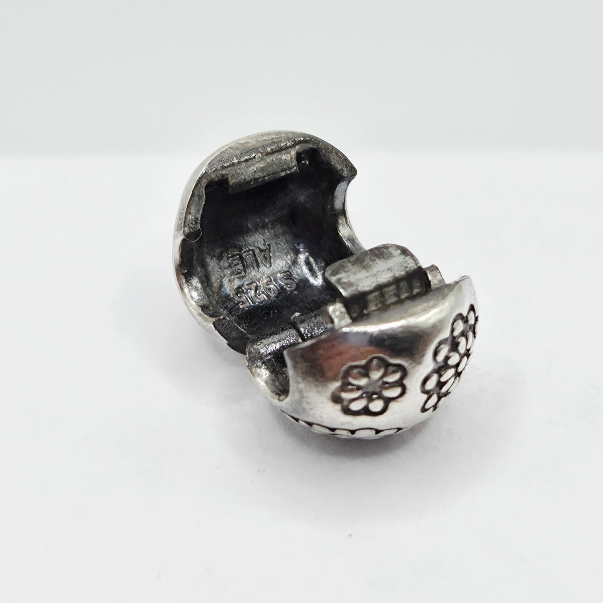 Original Pandora Clip Rhodium Mitternachtsblume 791009BR