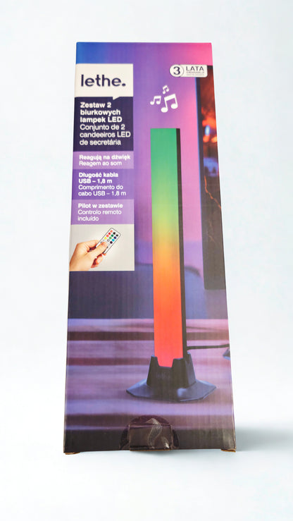 2er Set Lethe LED RGB Stehlampe mit Musiksteuerung, Gaming