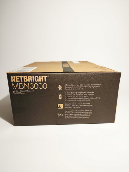 Mr. Beams Batterie-LED-Außenstrahler "MBN3000 NetBright" Weiß vernetzbar mit Bewegungsmelder
