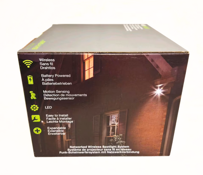 Mr. Beams MBN342-WHT LED-Batterie-Außenstrahler mit Bewegungsmelder Weiß 2er-Pack