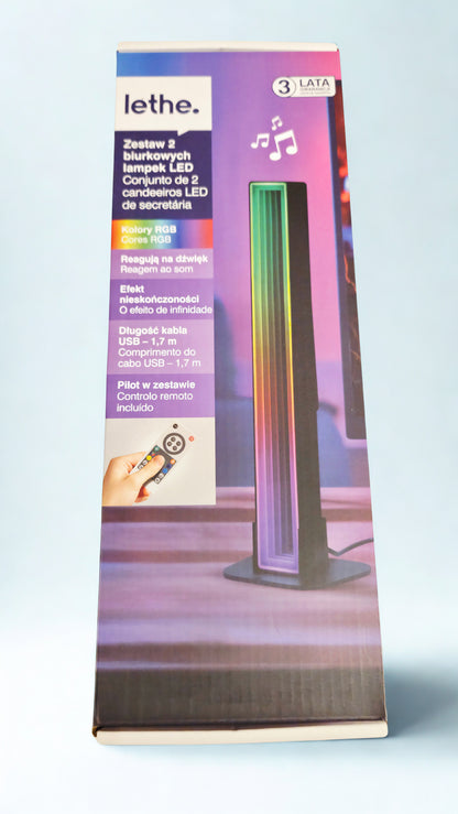2er Set Lethe LED RGB Stehlampe mit Musiksteuerung, Gaming