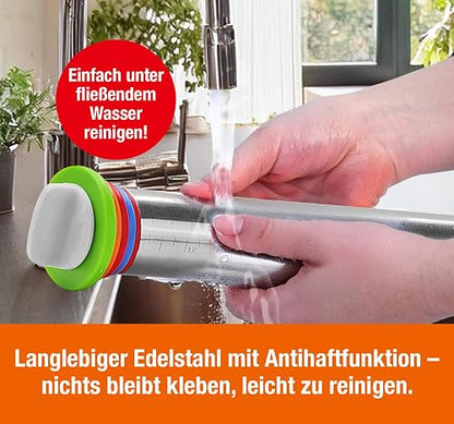 Verstellbare Teigrolle aus Edelstahl