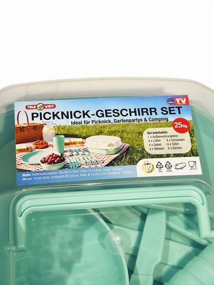 25-teiliges Picknick-Geschirr-Set
