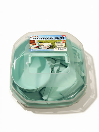 25-teiliges Picknick-Geschirr-Set