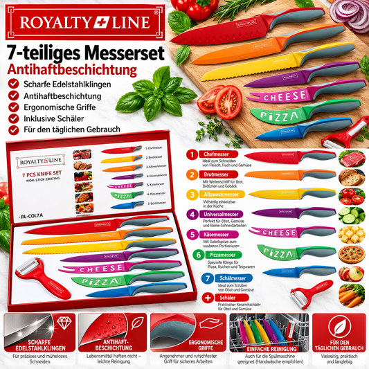 Messerset Royalty Line 7-teilig mit Sparschäler