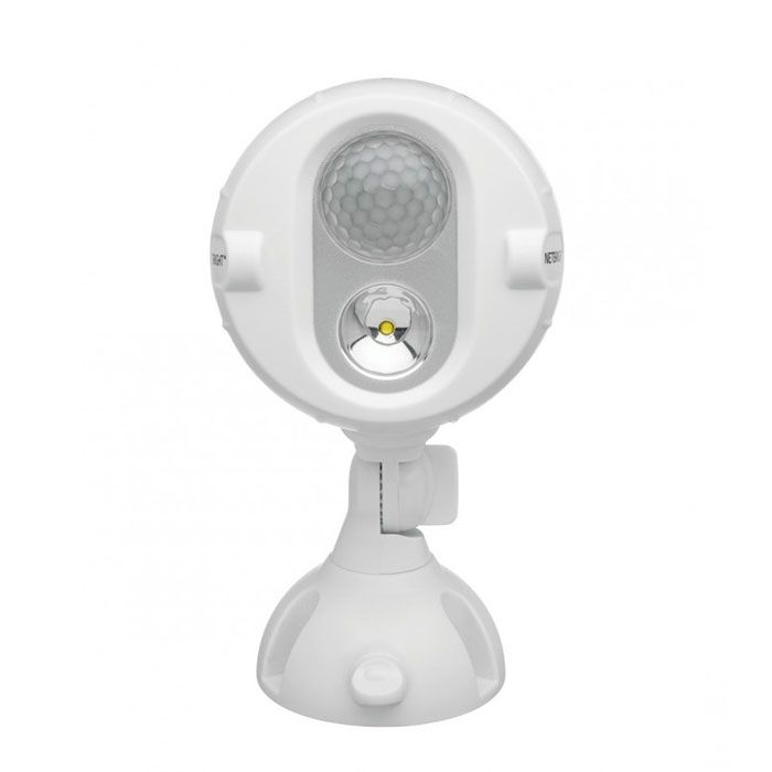Mr. Beams Batterie-LED-Außenstrahler "MBN342 NetBright" Weiß vernetzbar mit Bewegungsmelder 2er Pack