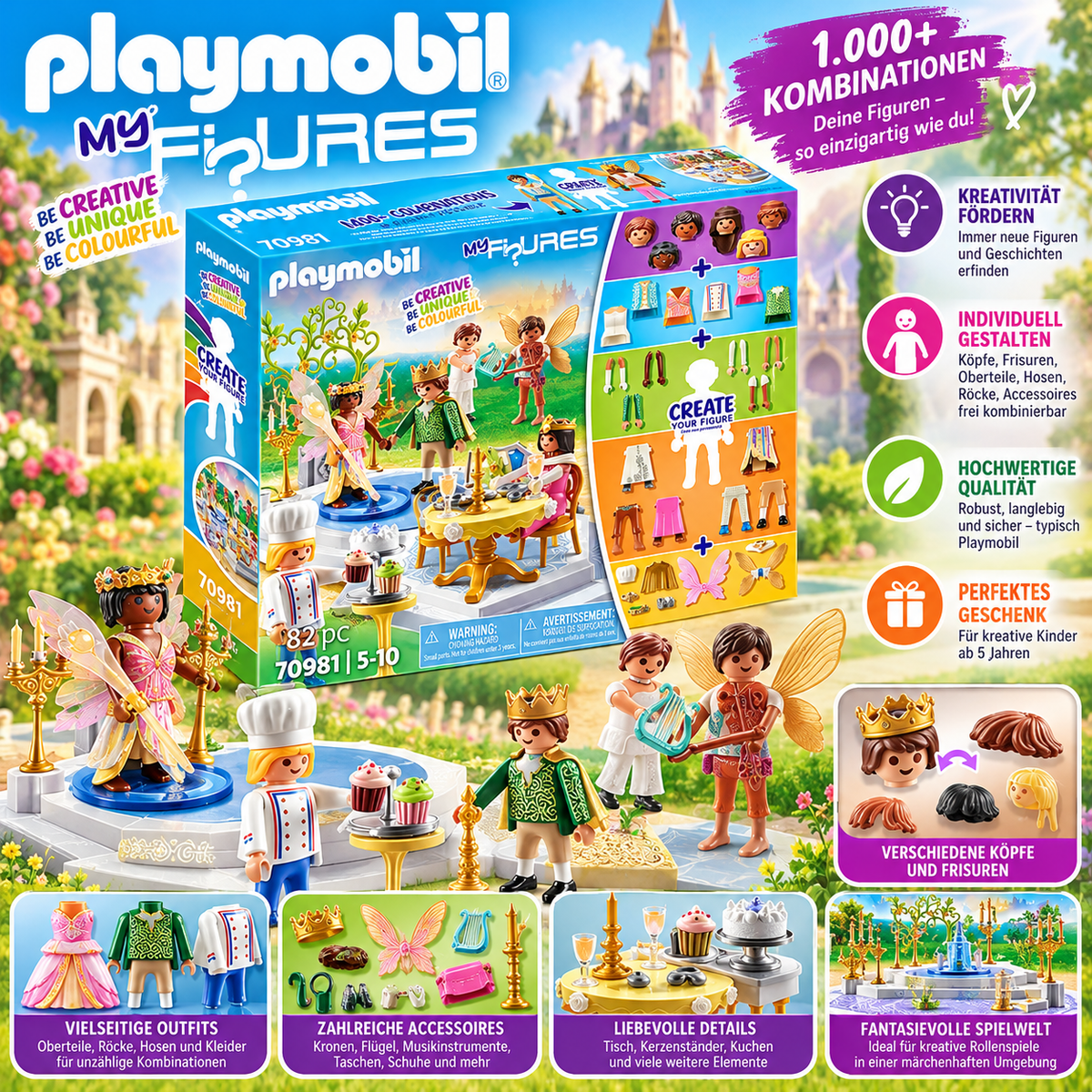 PLAYMOBIL My Figures 70981 – Kreativer Figurenspaß mit über 1.000 Kombinationsmöglichkeiten