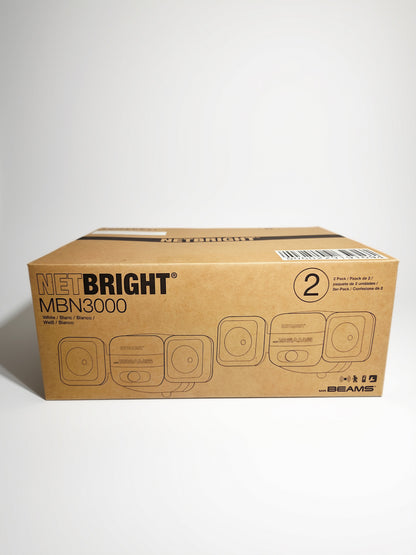 Mr. Beams Batterie-LED-Außenstrahler "MBN3000 NetBright" Weiß vernetzbar mit Bewegungsmelder
