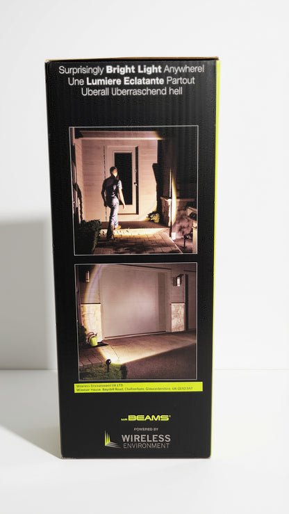 MR BEAMS Batteriebetriebener 75-Watt-LED-Spot mit  Bewegungsmelder