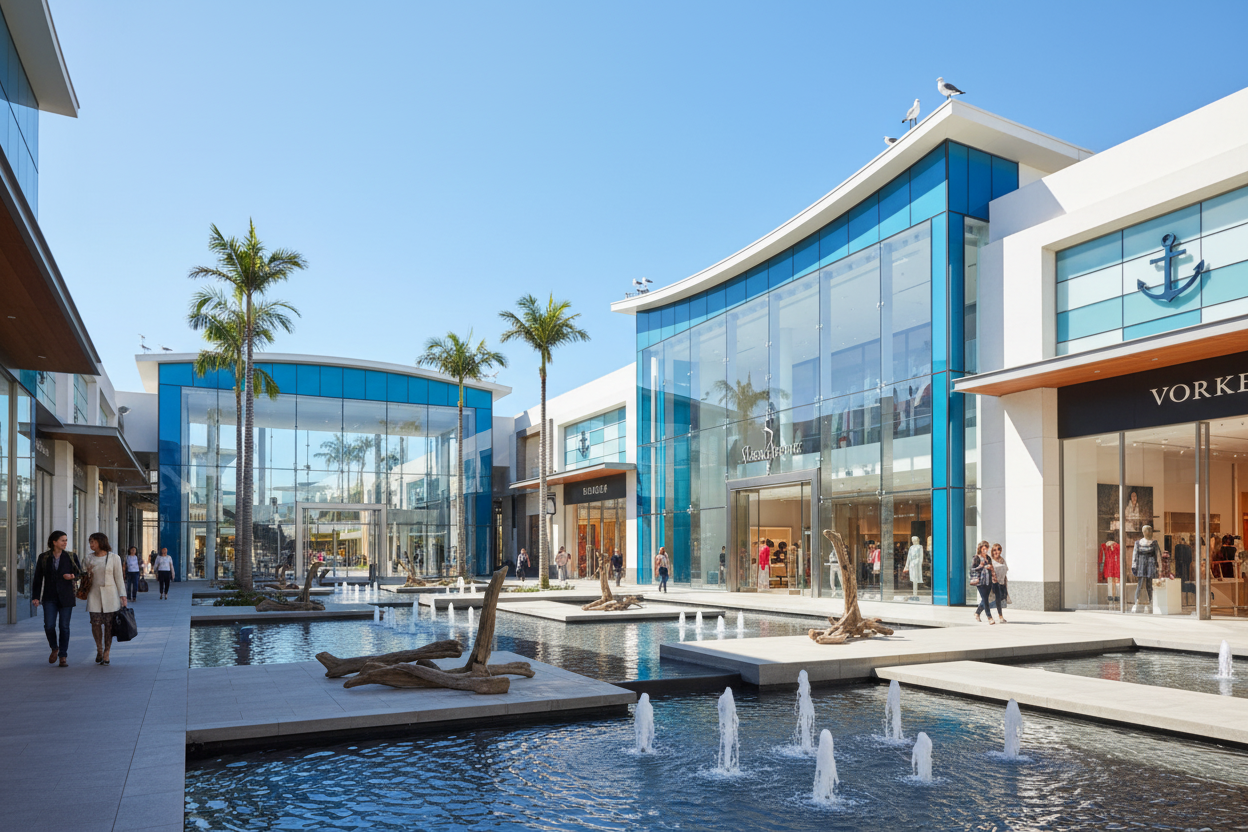 Modernes Einkaufszentrum mit Maritimem Charakter