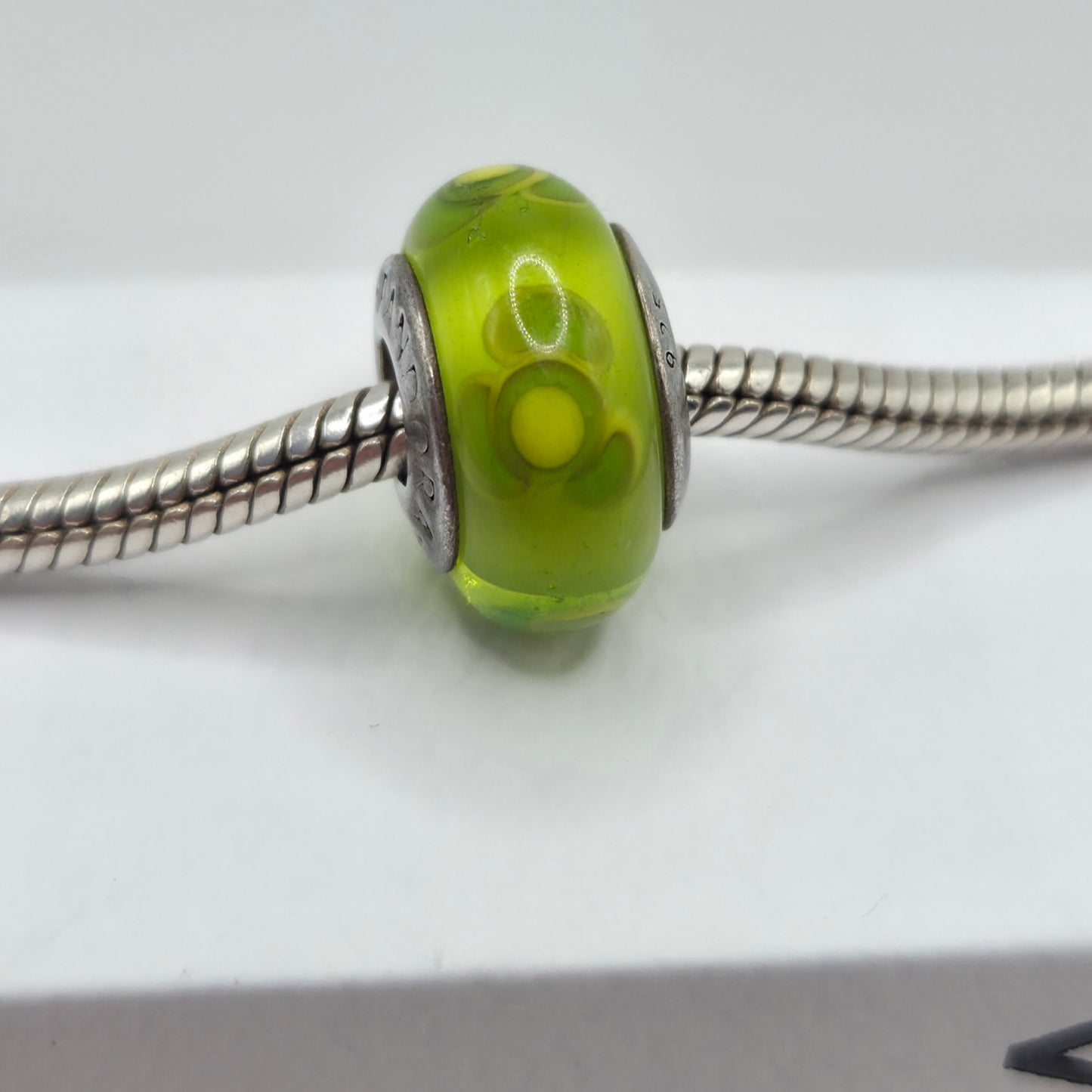 Original Pandora Murano Glas Blume Limette 790648