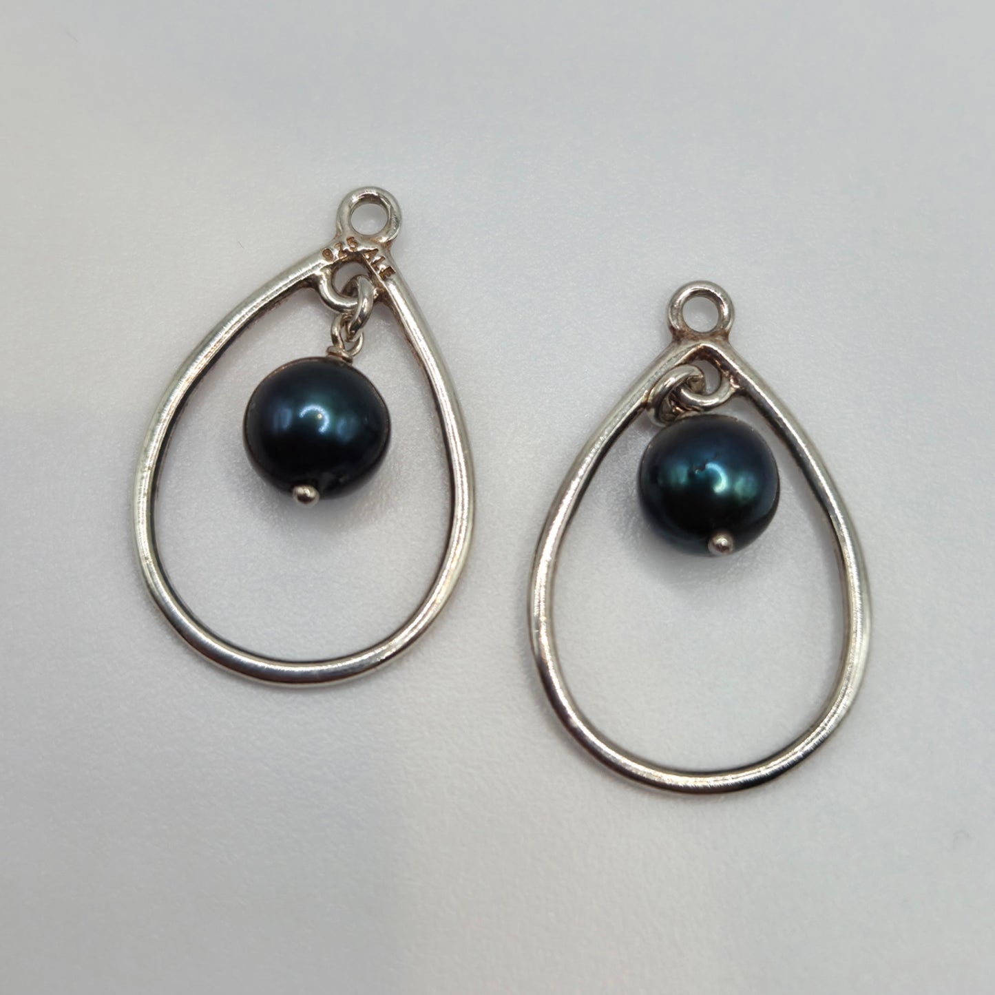 Original Pandora Ohrringe Anhänger grüne Perle Tropfen 290614