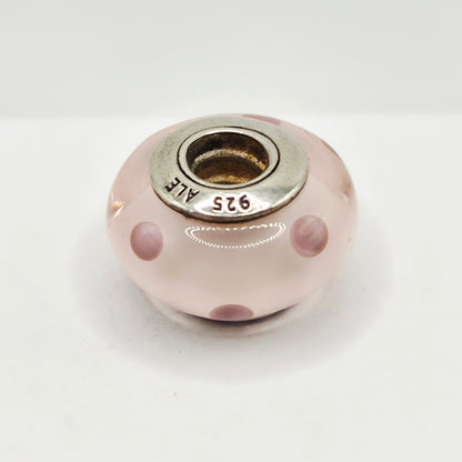 Original Pandora Murano Glas Rosa Punkte 790618