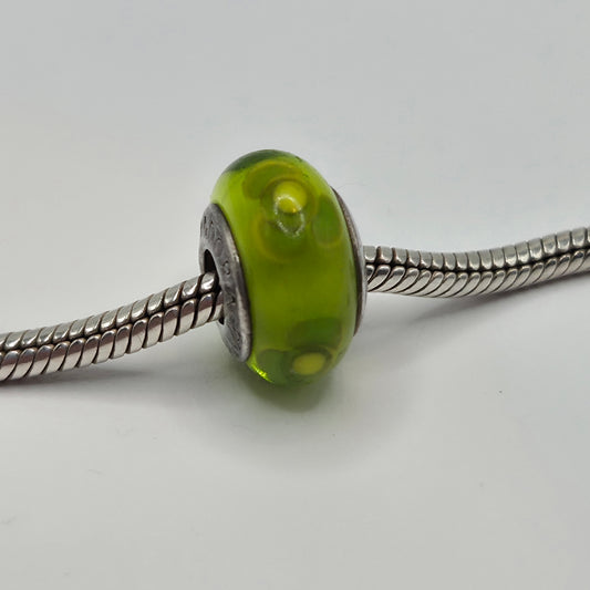 Original Pandora Murano Glas Blume Limette 790648