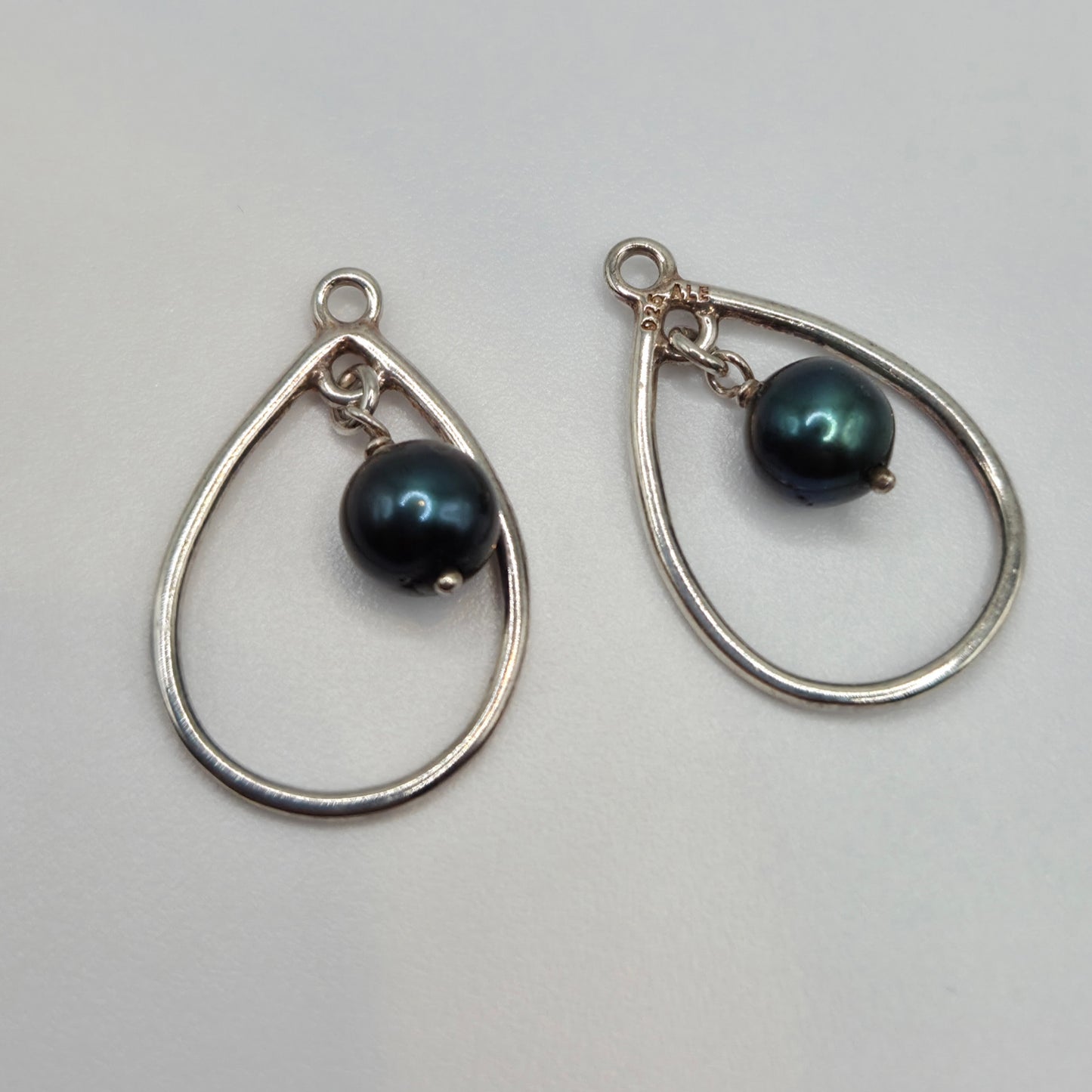 Original Pandora Ohrringe Anhänger grüne Perle Tropfen 290614