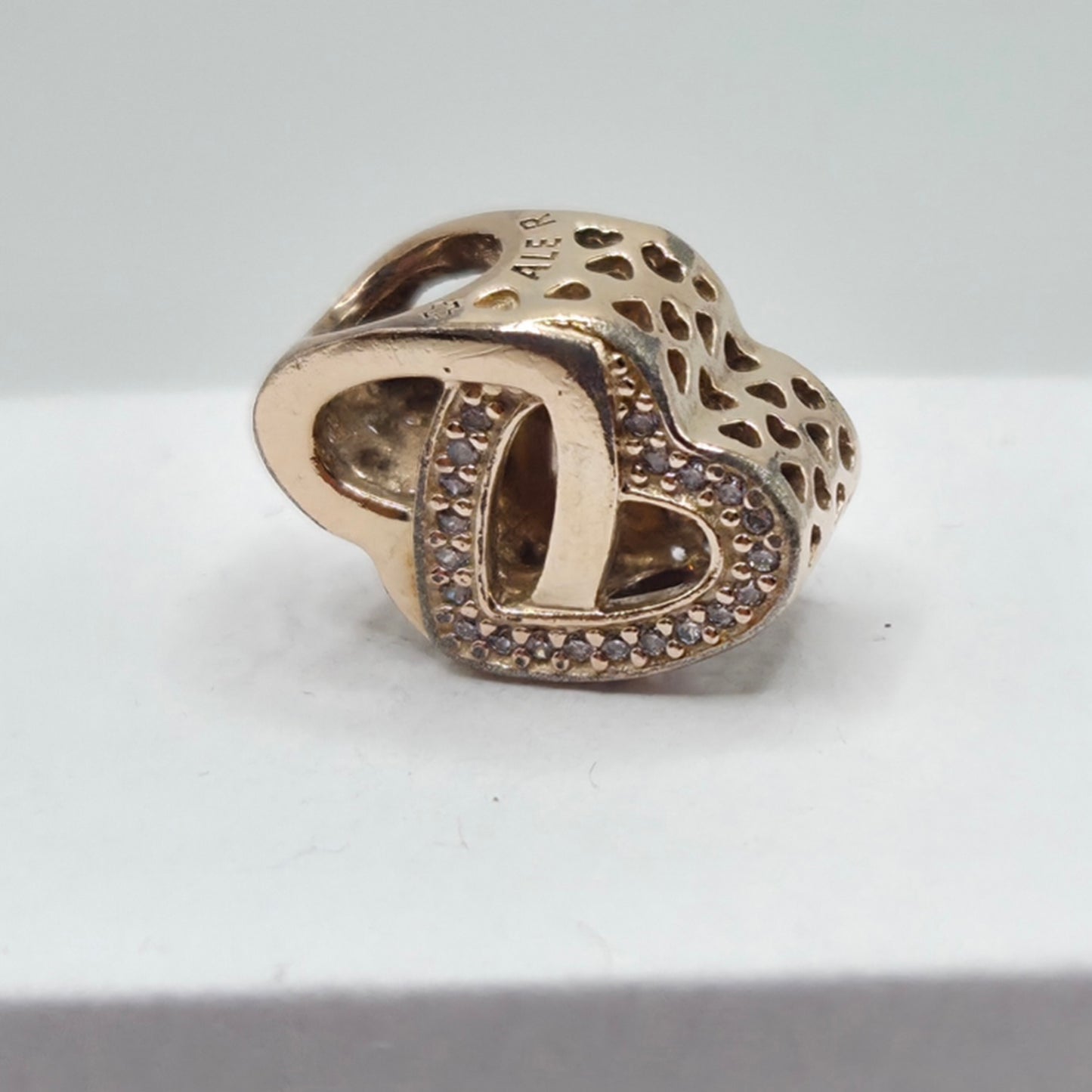 Original Pandora Rosegold verschlungene Herzen 781880CZ