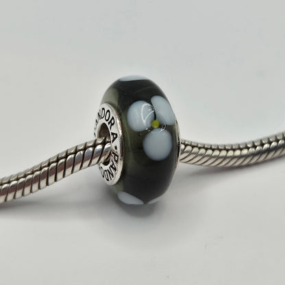 Original Pandora Murano Glas weisse Blume 790604