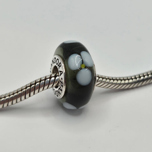 Original Pandora Murano Glas weisse Blume 790604
