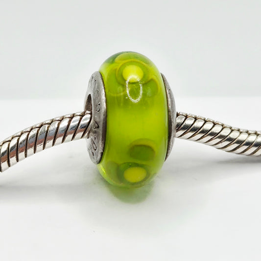 Original Pandora Murano Glas Blume Limette 790648