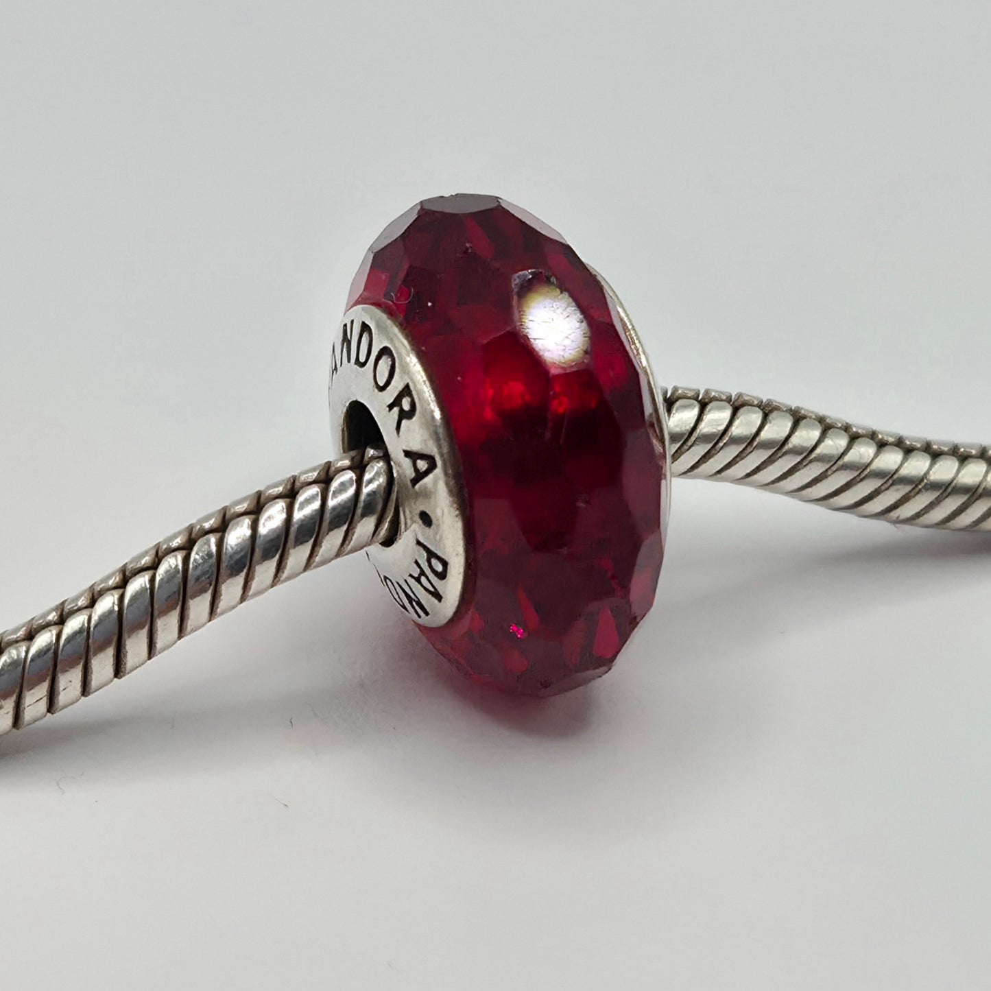 Original Pandora Murano Glas Facetten Rot 791066
