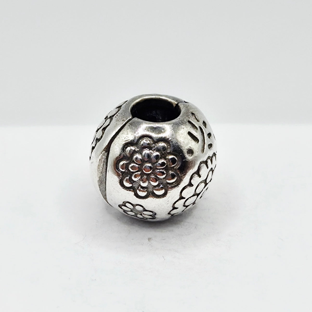 Original Pandora Clip Rhodium Mitternachtsblume 791009BR