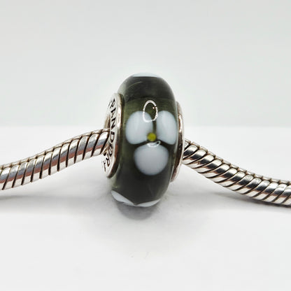 Original Pandora Murano Glas weisse Blume 790604
