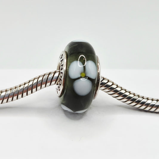 Original Pandora Murano Glas weisse Blume 790604