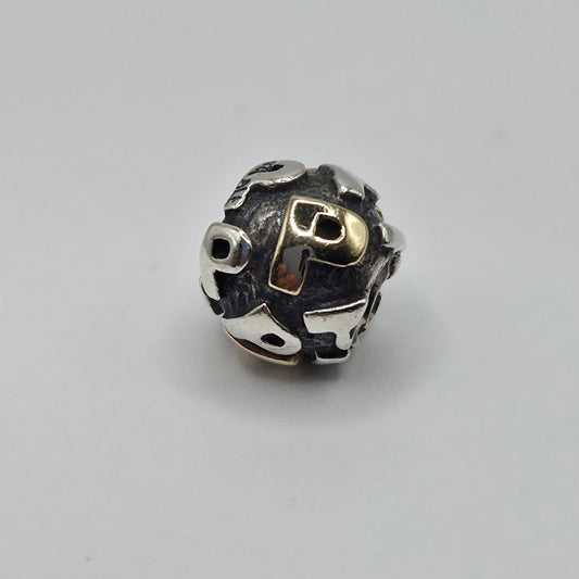 Original Pandora goldener Buchstabe P 790298P
