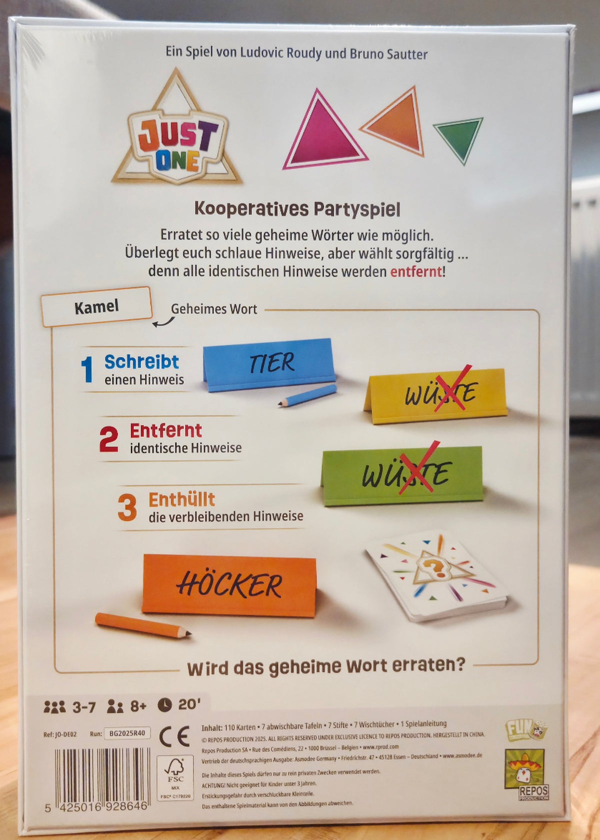 Just One - Neue Ausgabe 2025 - Gesellschaftsspiel - Spiel des Jahres 2019