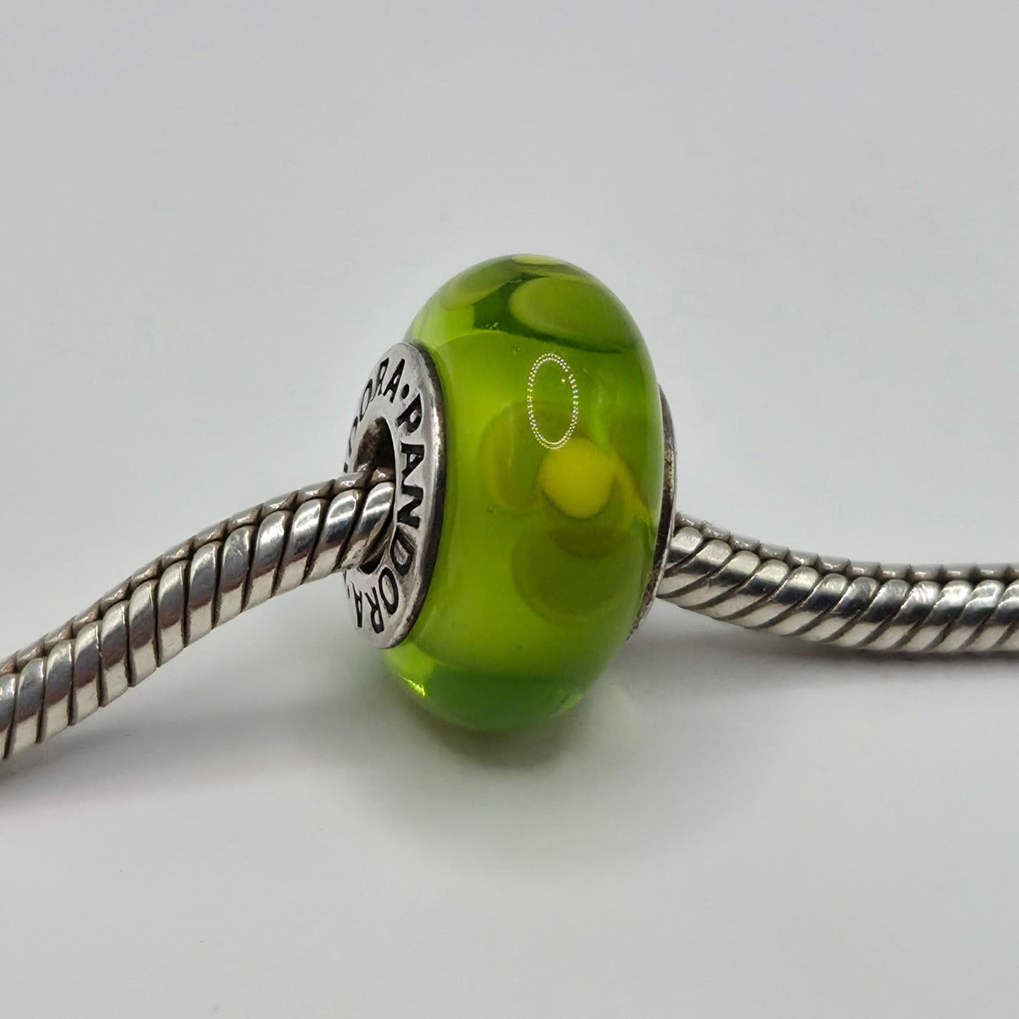 Original Pandora Murano Glas Blume Limette 790648