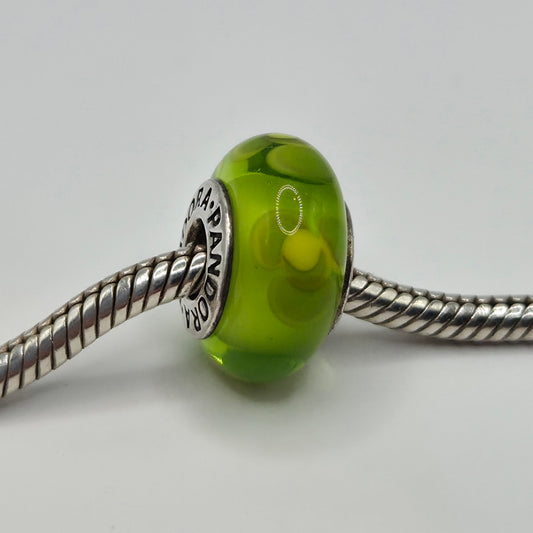 Original Pandora Murano Glas Blume Limette 790648
