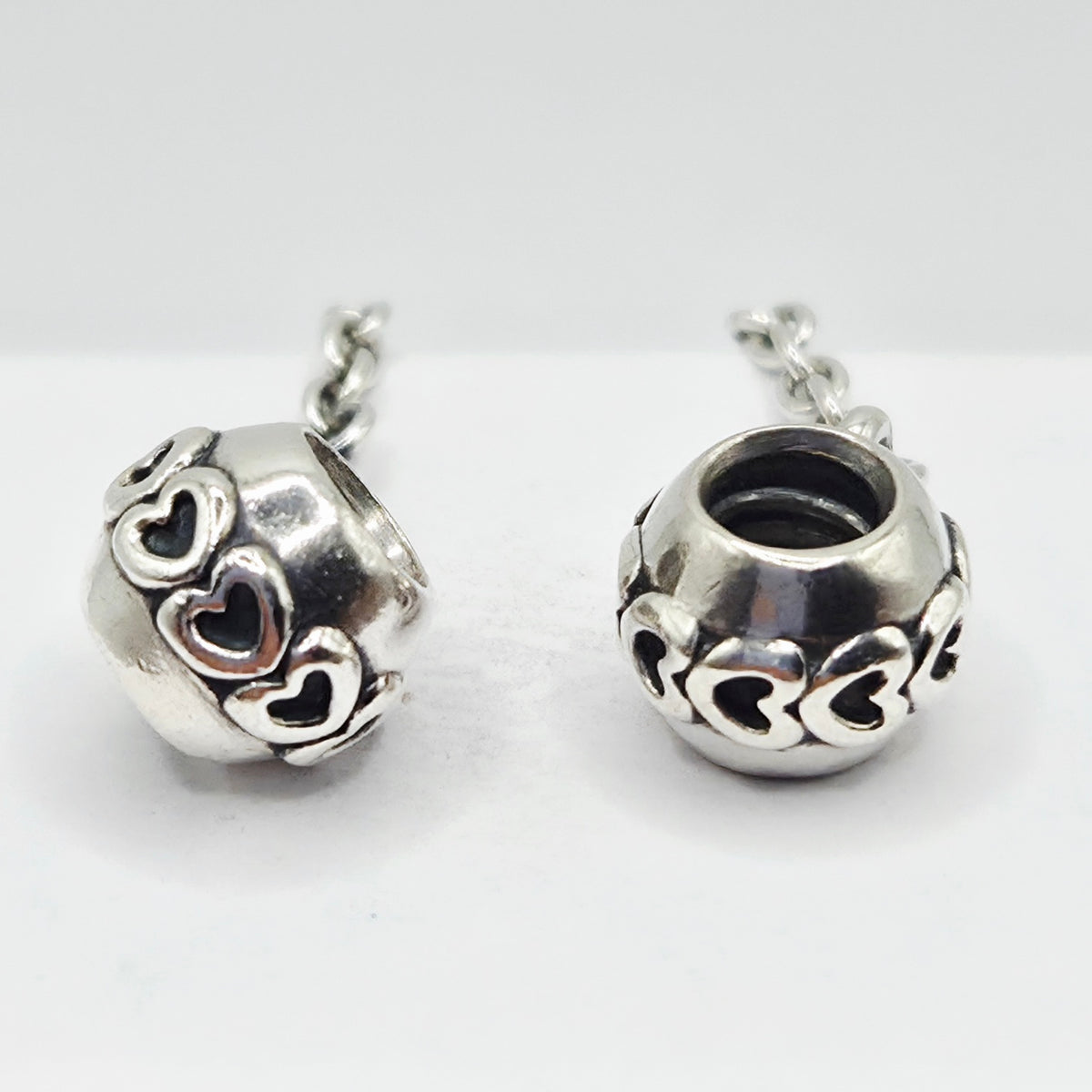 Original Pandora Sicherheitskette gereihte Herzen 791088