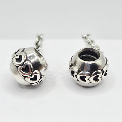 Original Pandora Sicherheitskette gereihte Herzen 791088