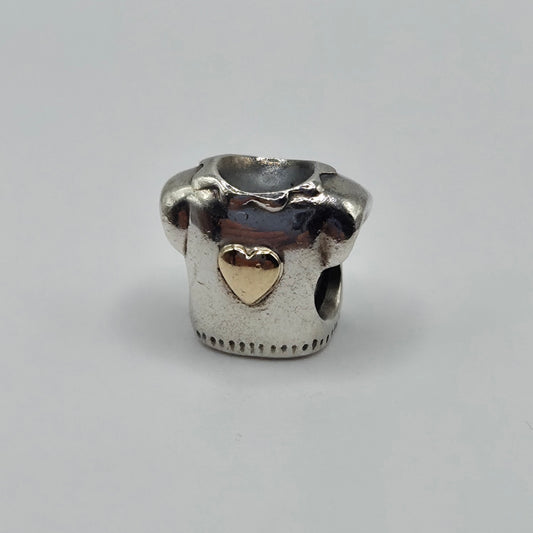 Original Pandora Shirt goldenes Herz Bicolor Gold 790439