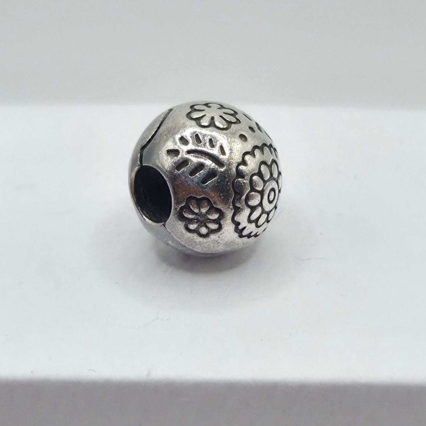 Original Pandora Clip Rhodium Mitternachtsblume 791009BR