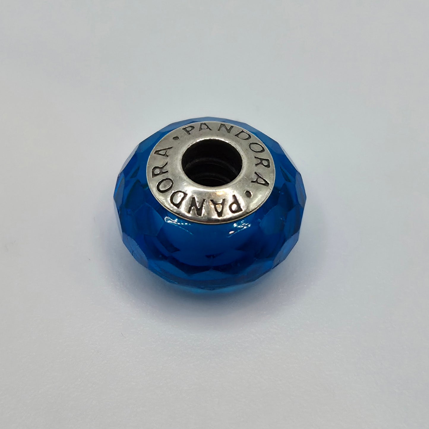 Original Pandora Murano Glas Facetten Blau 791067