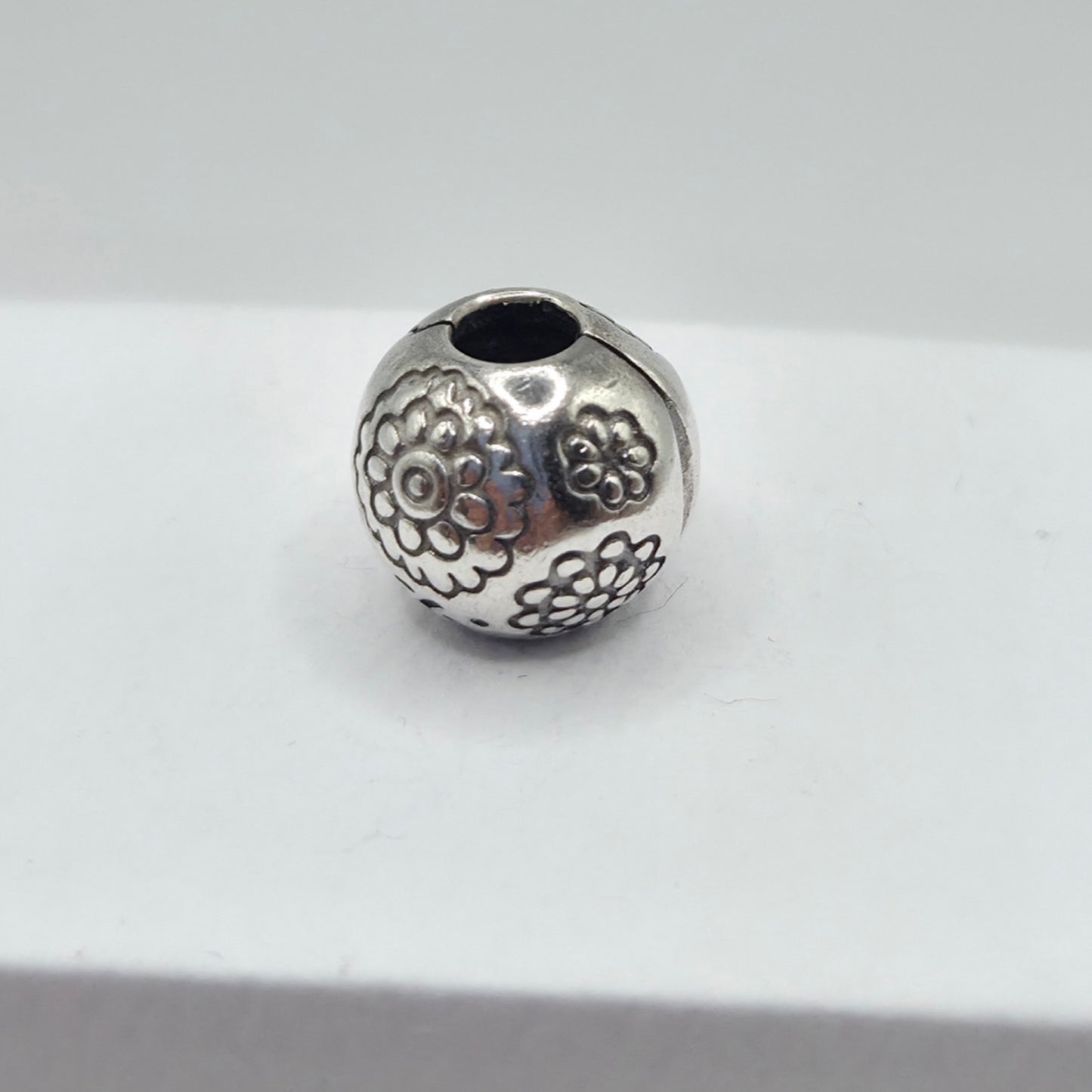 Original Pandora Clip Rhodium Mitternachtsblume 791009BR