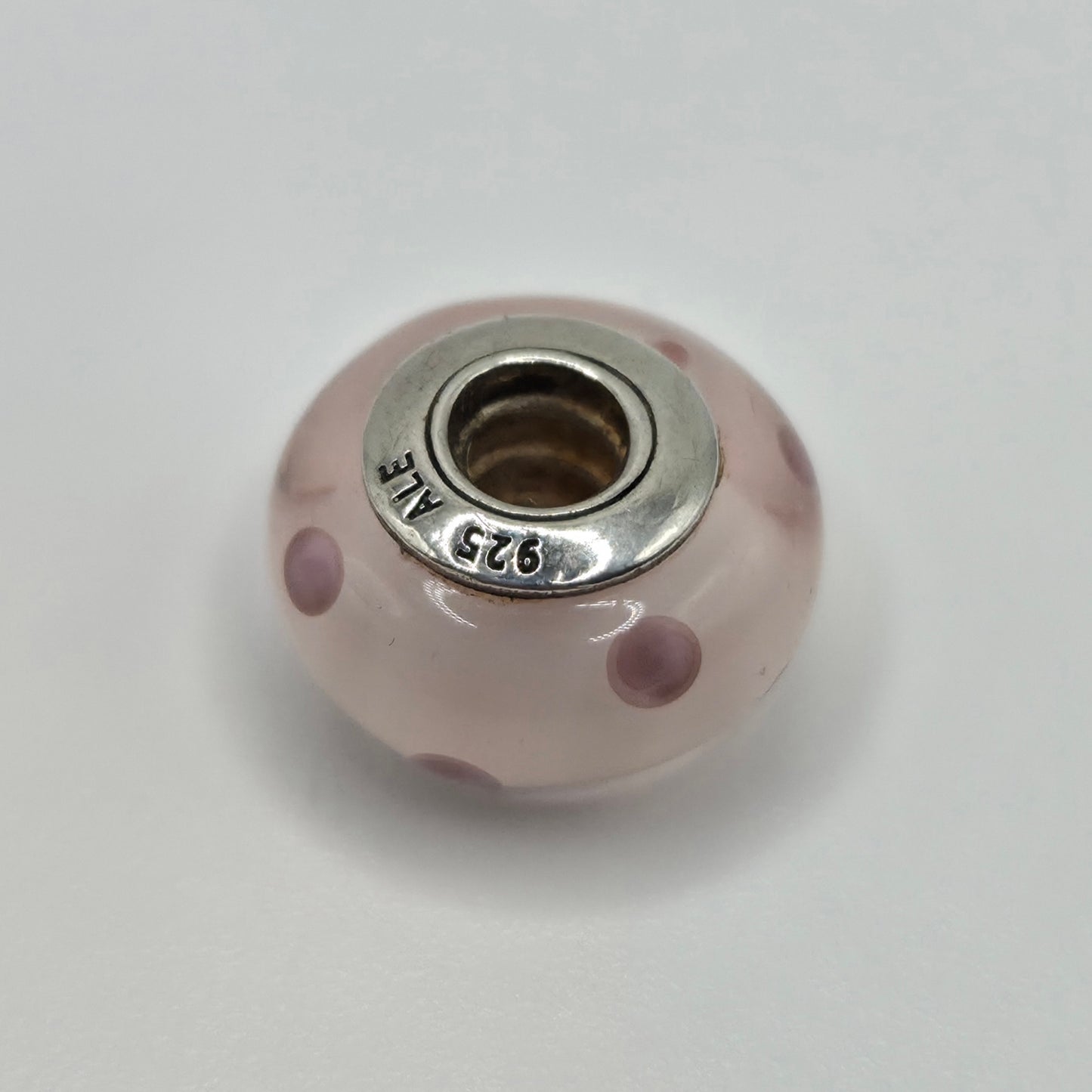 Original Pandora Murano Glas Rosa Punkte 790618