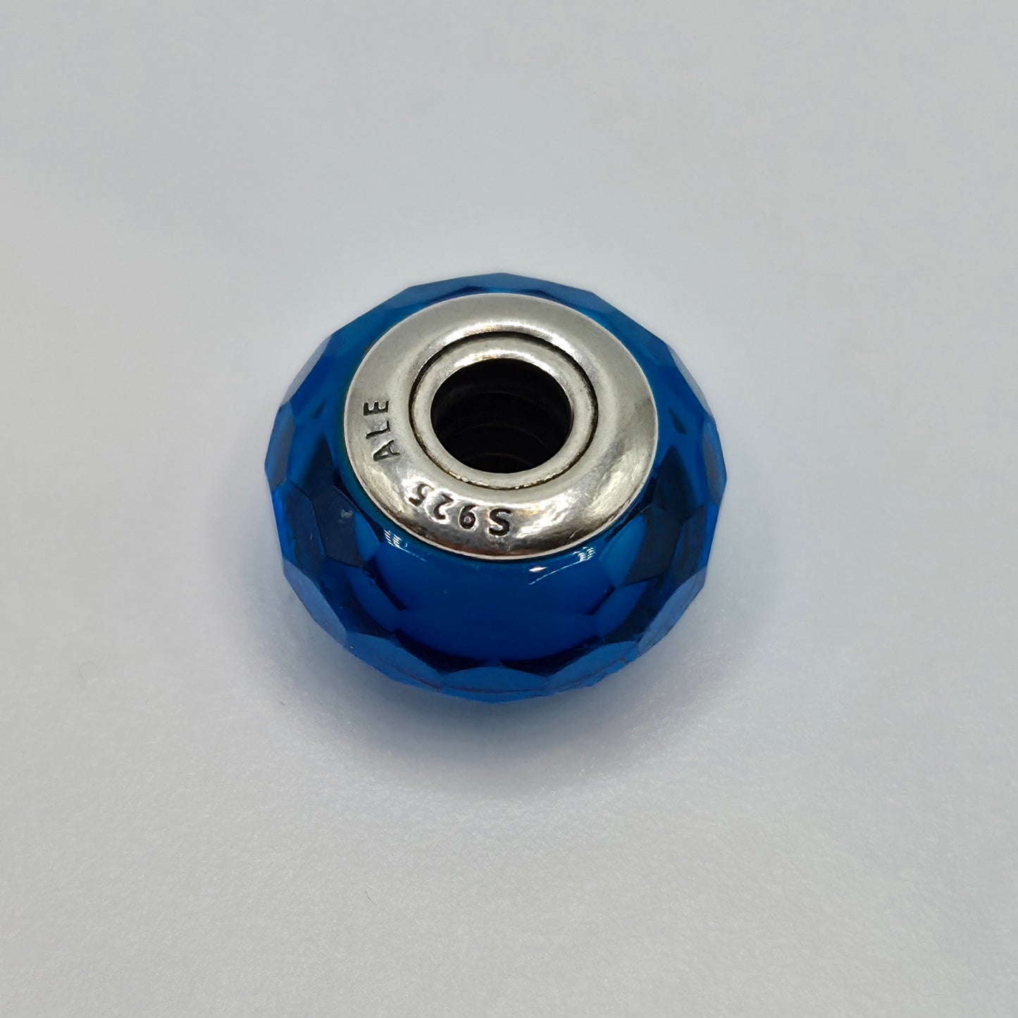 Original Pandora Murano Glas Facetten Blau 791067
