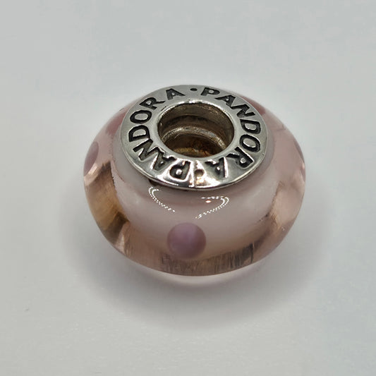 Original Pandora Murano Glas Rosa Punkte 790618