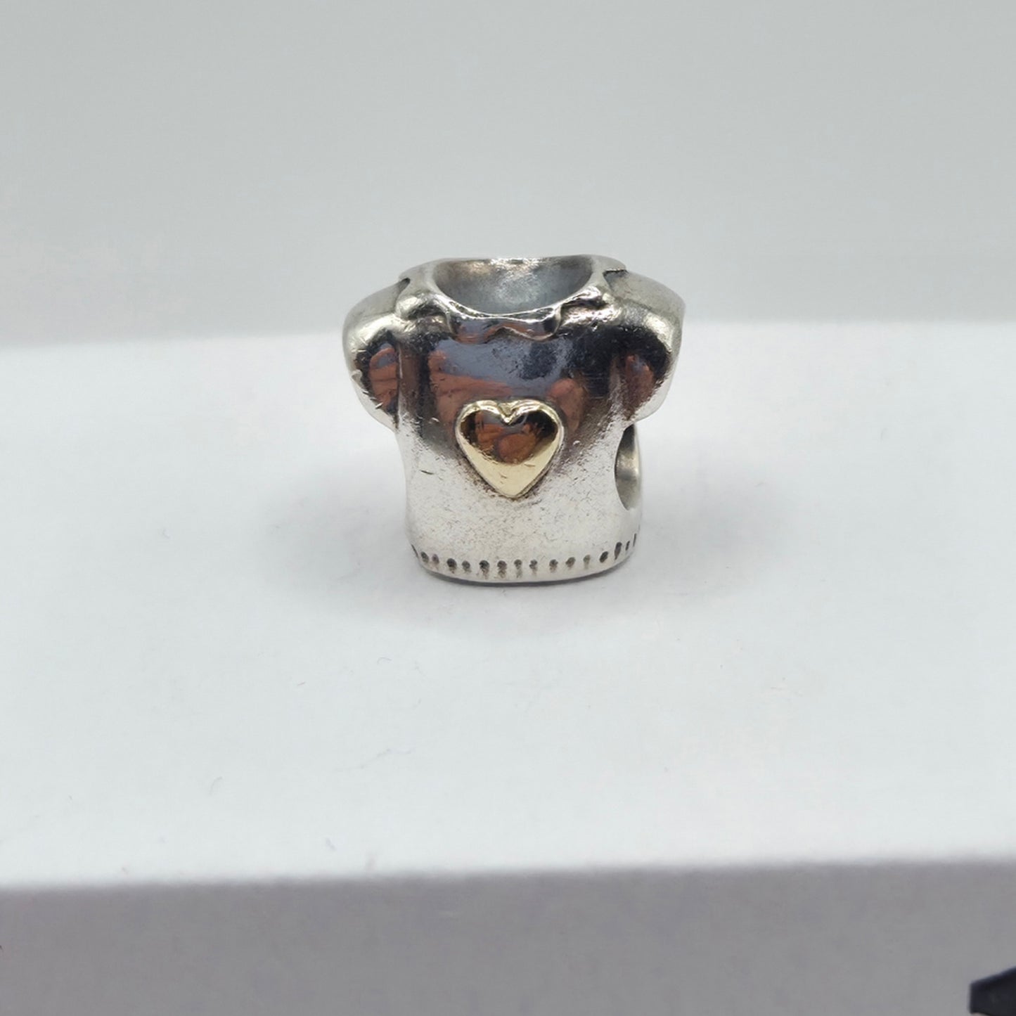 Original Pandora Shirt goldenes Herz Bicolor Gold 790439