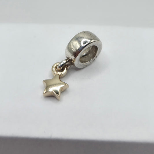 Original Pandora goldener Stern Bicolor Gold 790139